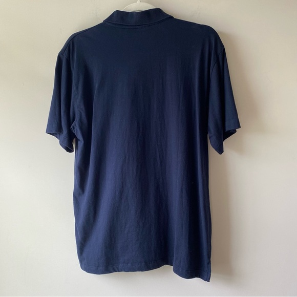 Paris France Eiffel Tower Logo Polo Top Navy Blue Size M - Picture 7 of 7